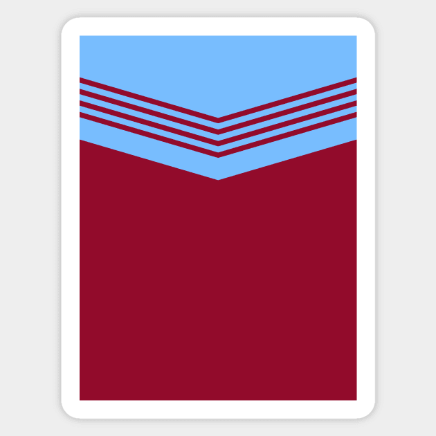 West Ham 1976 Chevron Hoop Claret Sky Blue Sticker by Culture-Factory